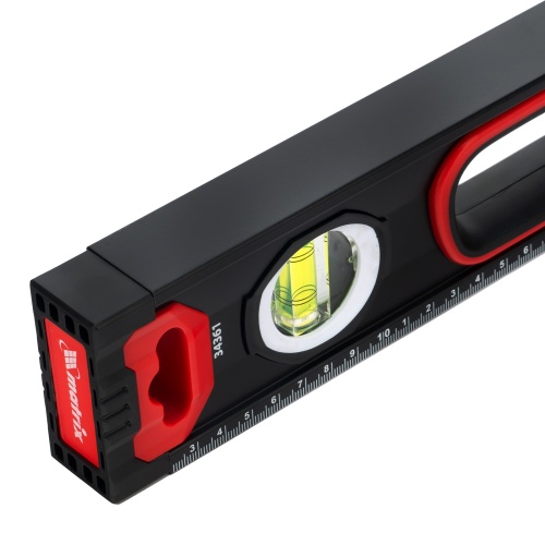 Уровень алюминиевый, усиленный, фрезерованный, 3 глазка, двухкомпонентные рукоятки, 600 мм Matrix фото 5