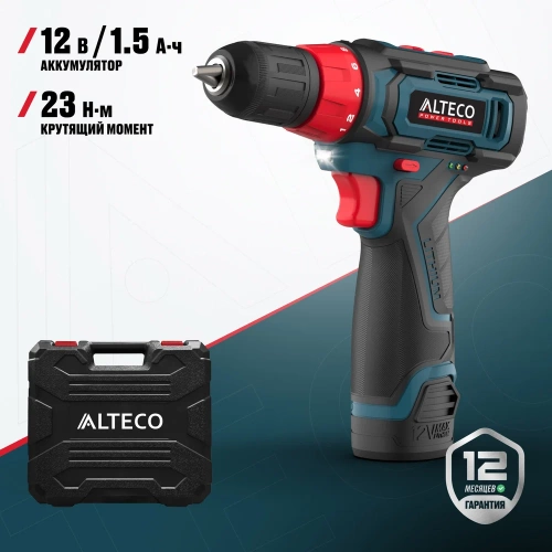 Аккумуляторная дрель шуруповерт ALTECO CD 12-23 71390 фото 3 Аккумуляторная дрель шуруповерт ALTECO CD 12-23 71390 фото 3