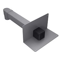 Воронка парапетная ПВХ Termoclip 100х100 мм, 650 мм, с отводом и листоуловителем