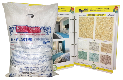 Штукатурка шелковая декоративная Silk Plaster Виктория 703 фото 3