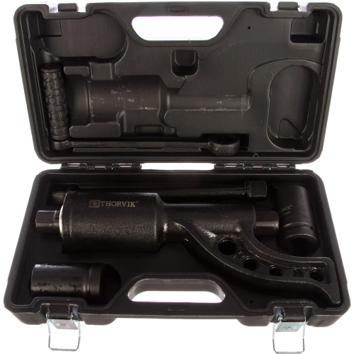 Ручной механический удлиненный гайковерт 3800 Нм и головки торцевые 32 мм, 33 мм Thorvik LSW3 52754  052754