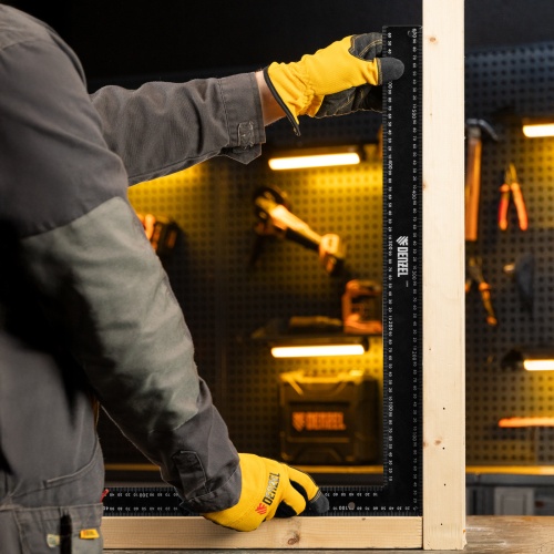 Угольник, 400 х 600 мм, алюминиевый, лазерная гравировка Denzel фото 8