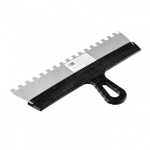 Шпатель из нержавеющей стали, 350 мм, зуб 10 х 10 мм, пластмассовая ручка Sparta фото 3