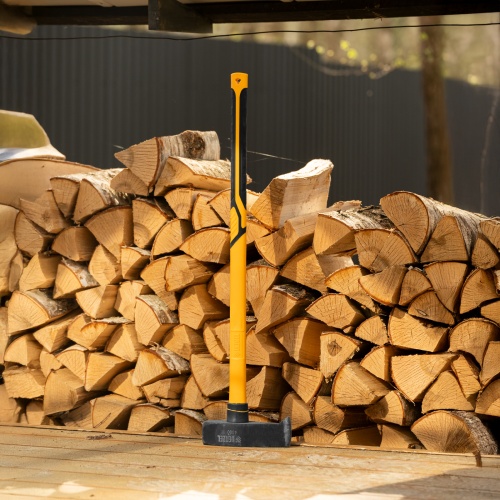 Колун-кувалда 4000 г, кованая, фибергласовая  рукоятка c TPR покрытием, 880 мм Denzel фото 8