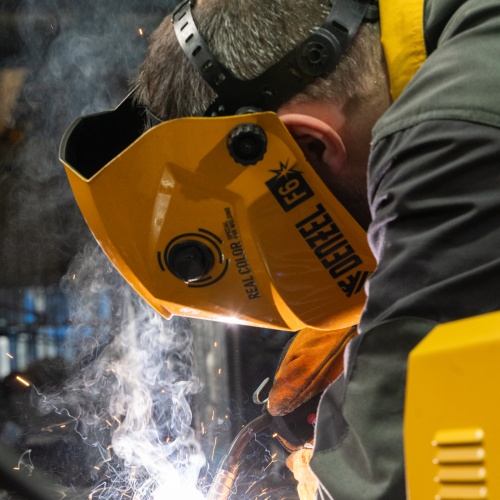 Щиток защитный лицевой (маска сварщика) F6, см. окно 93х43, Real Color, DIN4/5-8/9-13// Denzel фото 18