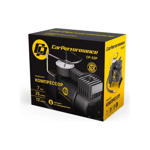Воздушный компрессор CarPerformance, 25 л./мин., 12V/9A, 80W, 7 Атм CP-25P фото 7
