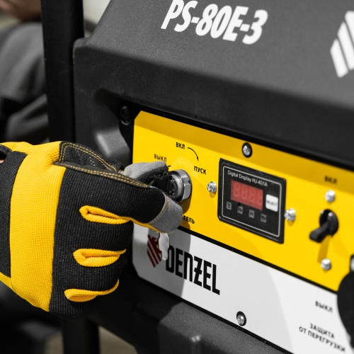 Генератор бензиновый PS 80 E-3, 6.6 кВт, 400 В, 25 л, электростартер Denzel фото 27