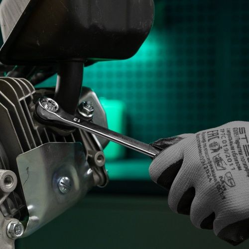 Ключ комбинированный, 13 мм, CrV, матовый хром Stels фото 8