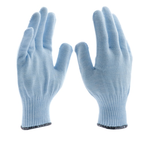 Перчатки трикотажные, акрил, цвет зенит, оверлок Сибртех