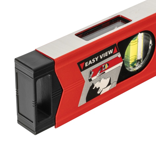 Уровень алюминиевый магнитный, 1800 мм, фрезерованный, 3 глазка (1 зеркальный) усиленный Matrix фото 5