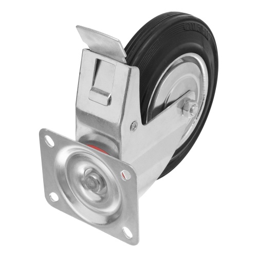 Колесо поворотное с тормозом D 160 мм, крепление  платформенное Сибртех фото 4