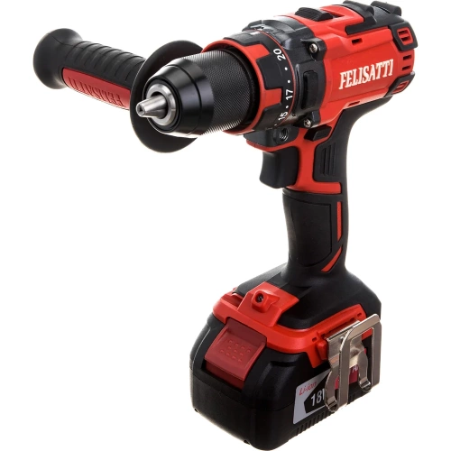 Аккумуляторная дрель-шуруповерт Felisatti ДА-13/18BK бесщеточная (кейс, 1 аккум. 4Ач, ЗУ), 151.5.1.00 Аккумуляторная дрель-шуруповерт Felisatti ДА-13/18BK бесщеточная (кейс, 1 аккум. 4Ач, ЗУ), 151.5.1.00