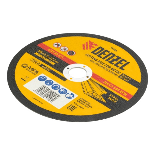 Круг отрезной по металлу, 180 х 2.5 х 22.2 мм Denzel фото 2 Круг отрезной по металлу, 180 х 2.5 х 22.2 мм Denzel фото 2