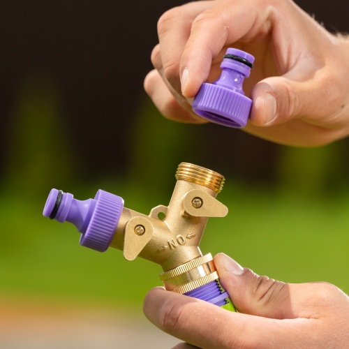 Разветвитель двухканальный, регулируемый, внешняя и внутренняя резьба 3/4, латунный Palisad фото 8