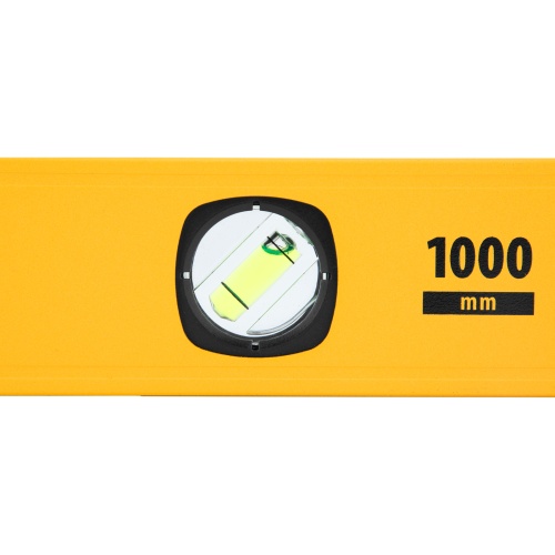 Уровень алюминиевый, магнит, фрезерованный, 3 глазка (1 зеркал.) 0,5 мм/м, 1000 мм Denzel фото 8