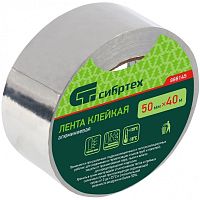 Лента клейкая Сибртех 888145 алюминиевая 50 мм 40 м