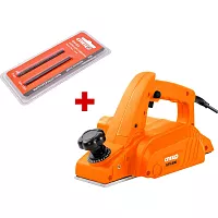 Рубанок СПЕЦ БРУ-600, 650Вт, ширина обработки 82 мм,выборка четверти, картонная упаковка + ножи для рубанка 82 мм СПЕЦ-2057/СПЕЦ-1569