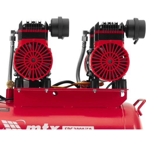 Компрессор безмасляный малошумный MTX SPC 3000/50, 3000 Вт, ресивер 50 л, 520 л/мин 58140 фото 10