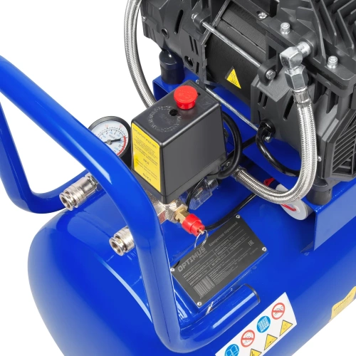 Поршневой компрессор Optimus безмасляный, малошумный, 440 л/мин, ресивер 50 литров, 3 квт (1,5+1,5 квт) hd OPT-305044 фото 7