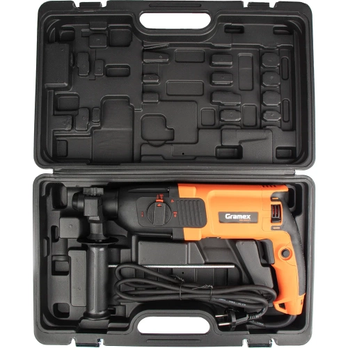 Перфоратор электрический Gramex HRH-1100 (1100Вт,0-1400об/мин,0-5500уд/мин,4,0Дж,3 реж,SDS+) кейс (1/4) 018505 фото 10 Перфоратор электрический Gramex HRH-1100 (1100Вт,0-1400об/мин,0-5500уд/мин,4,0Дж,3 реж,SDS+) кейс (1/4) 018505 фото 10