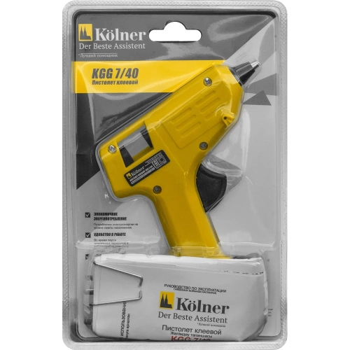Клеевой пистолет Kolner KGG 7/40 40Вт, клеевые стержни 7мм, 8031800066 фото 7 Клеевой пистолет Kolner KGG 7/40 40Вт, клеевые стержни 7мм, 8031800066 фото 7