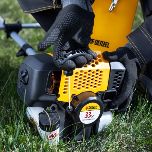 Триммер бензиновый DGT 330, 33 см3, 1.8 л. с, неразъемная штанга, состоит из 2 частей Denzel фото 9