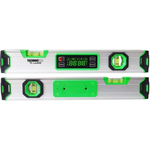 Электронный уровень-угломер TECHNICOM с магнитом, ЖК дисплей, 400 мм, 0-360° TC-LA400