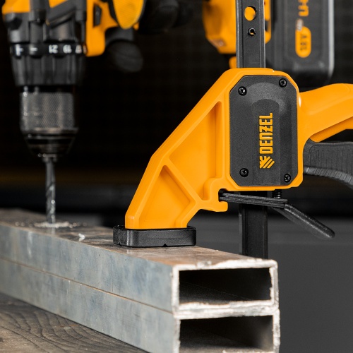 Струбцина F-образная, быстрозажимная, 150 х 80 мм, усиленный нейлоновый корпус Denzel фото 9