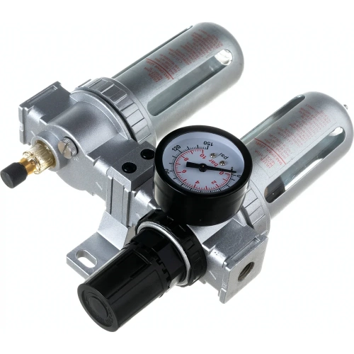 Фильтр влагоотделитель  двойной AFRL802 1/4" с регулятором и лубрикатором Pegas pneumatic PGS-4701 фото 4