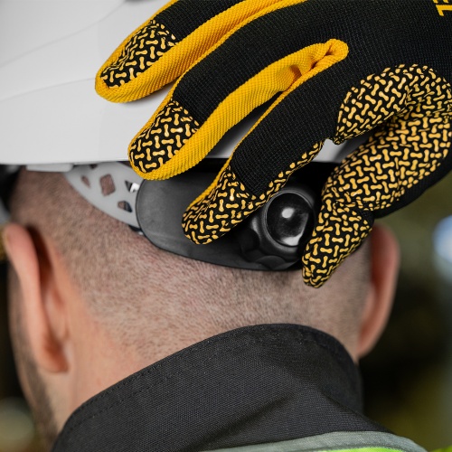 Каска защитная ударопрочная, ABS/PC, плавная регулировка, модель «Форвард» (К-05)белая Denzel фото 15