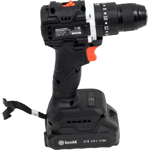 Ударная дрель-шуруповерт БелАК бесщеточная, 21V 55Hm, в кейсе, 2 АКБ (1500+2000) БАК.53315 фото 9