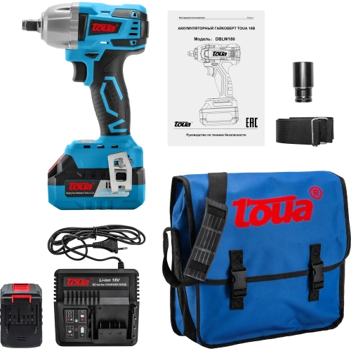 Импульсный аккумуляторный гайковерт TOUA DBLW180 18 В 1 АКБ + ЗУ DBLW180-1 фото 10 Импульсный аккумуляторный гайковерт TOUA DBLW180 18 В 1 АКБ + ЗУ DBLW180-1 фото 10