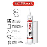 КЛЕЙ ГЕРМЕТИК СИЛИКОНОВЫЙ 101 Е 70 МЛ "KIMTEC" (ШПРИЦ) Белый