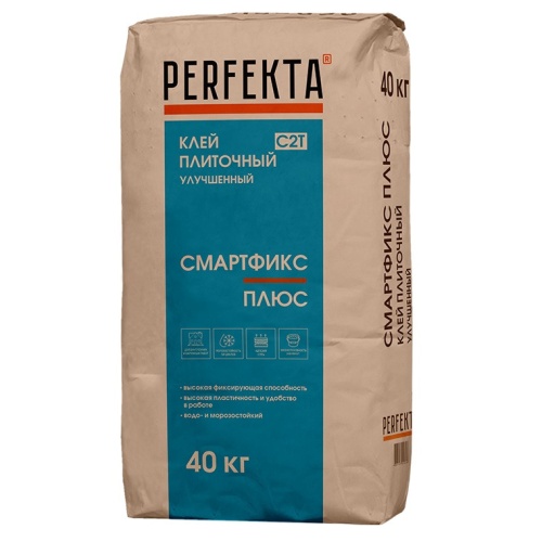 Клей плиточный улучшенный Perfekta Смартфикс Плюс C1 40 кг