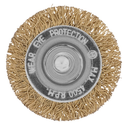 Щетка для дрели, 40 мм, плоская со шпилькой, латунированная витая проволока Matrix фото 2