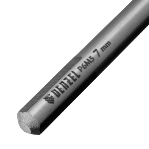 Сверло спиральное по металлу 7,0 х 156 мм, Р6М5, Golden Tip, удлиненное Denzel фото 4