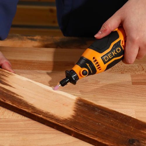 Электрический гравер DEKO DKRT200 с регулировкой скорости, 200 Вт + набор аксессуаров 43 шт 085-1001 фото 11