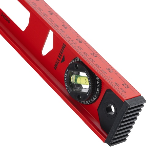 Уровень алюминиевый "Рельс", 600 мм, 3 глазка, усиленный Matrix фото 8