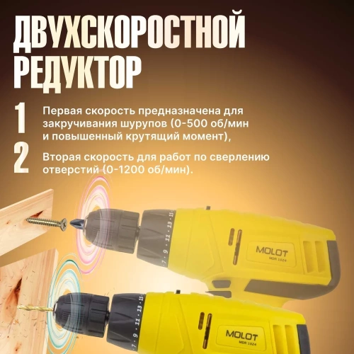 Cетевая дрель-шуруповерт MOLOT MDR10130019 фото 5 Cетевая дрель-шуруповерт MOLOT MDR10130019 фото 5