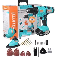 Аккумуляторный шуруповерт-мультитул 4в1 Sturm 1BatterySystem CMT1801