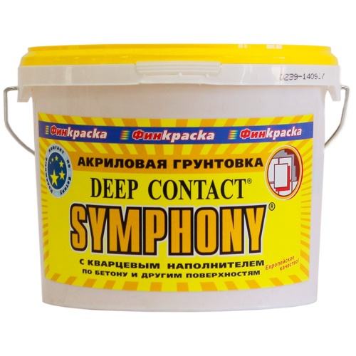 Грунтовка акриловая адгезионная с кварцевым наполнением Symphony Deep Contact 3 кг