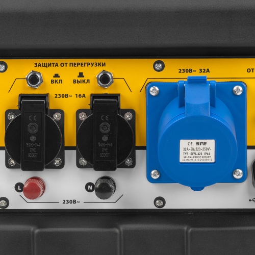 Генератор бензиновый PS 90 EA, 9.0 кВт, 230В, 25 л, коннектор автоматики, электростартер Denzel фото 6 Генератор бензиновый PS 90 EA, 9.0 кВт, 230В, 25 л, коннектор автоматики, электростартер Denzel фото 6