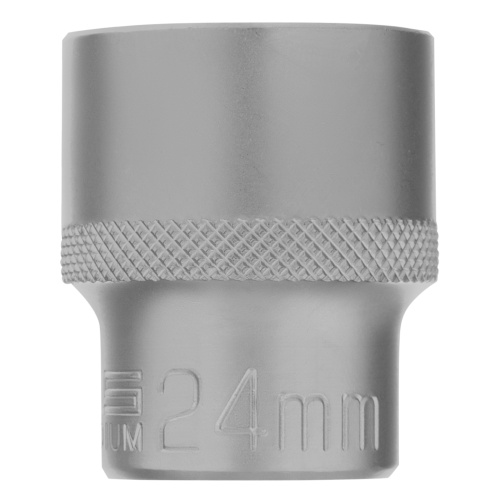 Головка торцевая, 24 мм, двенадцатигранная, CrV, под квадрат 1/2, хромированная Stels фото 3