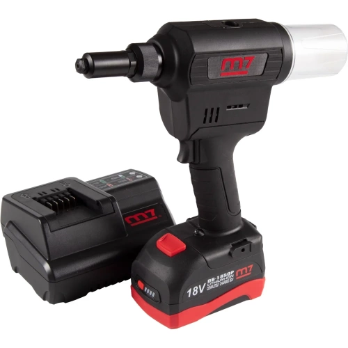 Заклепочник аккумуляторный MIGHTY SEVEN 2,4-6,4 мм, 18 В, 3 предмета, кейс DR-102A1