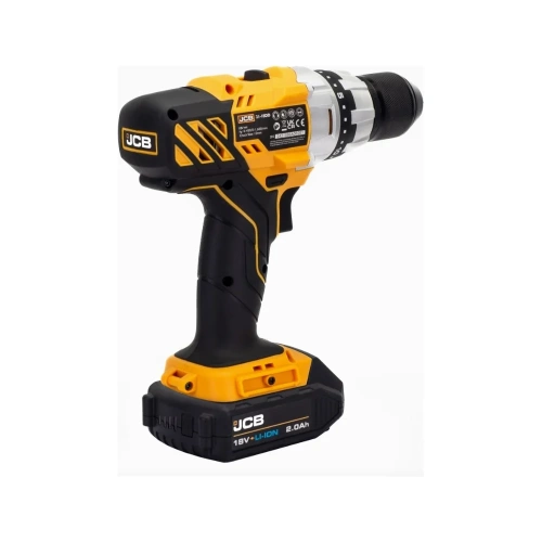 Дрель-шуруповерт JCB аккумуляторная (-18DD-B-E) 18V, max 45Nm в комплекте с зарядным устройством (-18VFC-E) 2.4A и батареей аккум(-20LI-E) 2.0AH JCB-18DD-2X-E(57237) фото 8