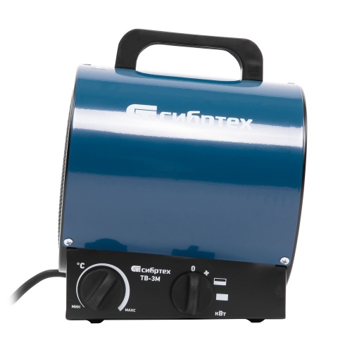 Тепловая пушка ТВ-3М (тепловентилятор), 230 В, 3 режима: вентилятор/1500 Вт /3000 Вт Сибртех фото 2 Тепловая пушка ТВ-3М (тепловентилятор), 230 В, 3 режима: вентилятор/1500 Вт /3000 Вт Сибртех фото 2