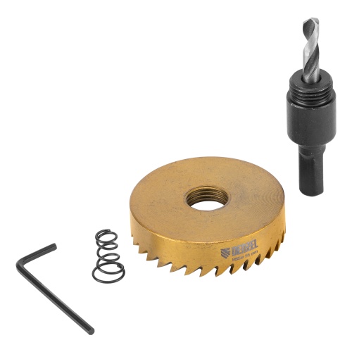 Коронка по металлу HSS, 55 мм, нитридтитановое покрытие Denzel фото 2