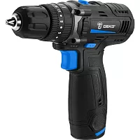 Ударная аккумуляторная дрель-шуруповерт DEKO GCD12DU SET4 в кейсе + оснастка 13 шт, 12В, 2x2.0Ач 063-4038