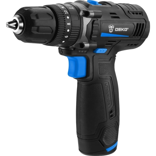 Ударная аккумуляторная дрель-шуруповерт DEKO GCD12DU SET4 в кейсе + оснастка 13 шт, 12В, 2x2.0Ач 063-4038 Ударная аккумуляторная дрель-шуруповерт DEKO GCD12DU SET4 в кейсе + оснастка 13 шт, 12В, 2x2.0Ач 063-4038