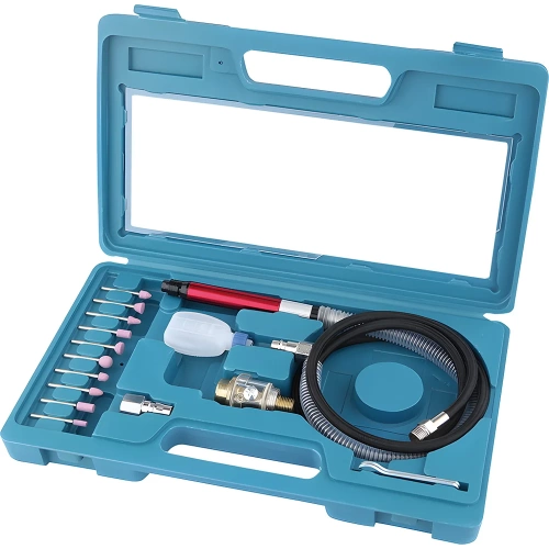 Пневматический гравер Redbo RP-7819 3 мм, 57л.мин. гибкий вал, комплект насадок 10шт, лубрикатор 38829